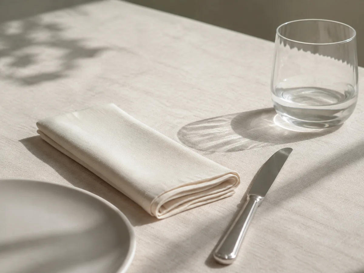 Illustrative Tischdekoration – kein Foto des aufgeführten Restaurants