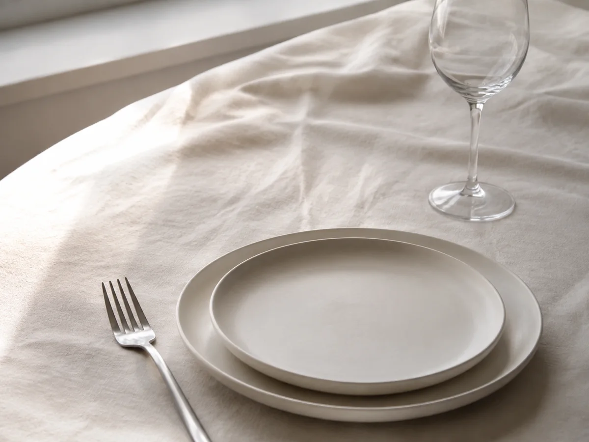 Illustrative Tischdekoration – kein Foto des aufgeführten Restaurants