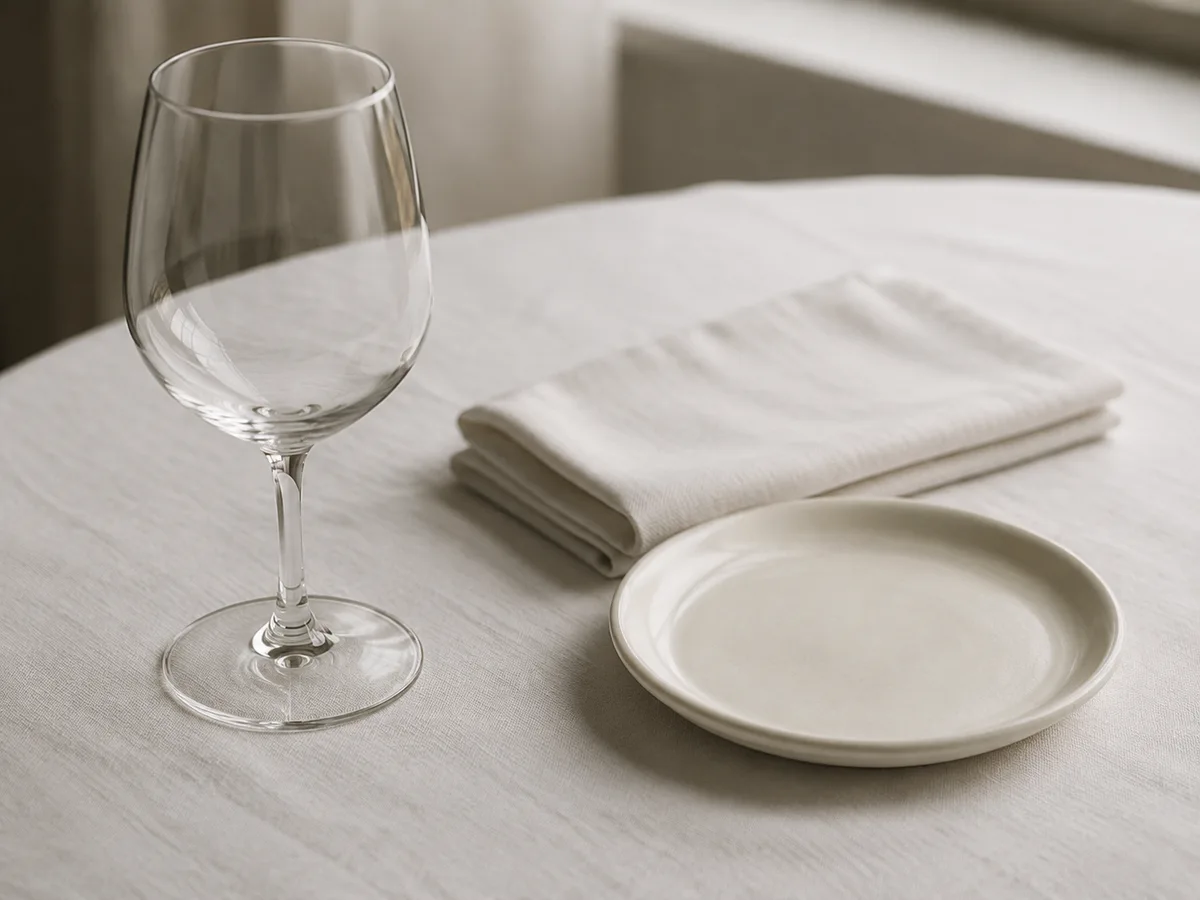 Illustrative Tischdekoration – kein Foto des aufgeführten Restaurants