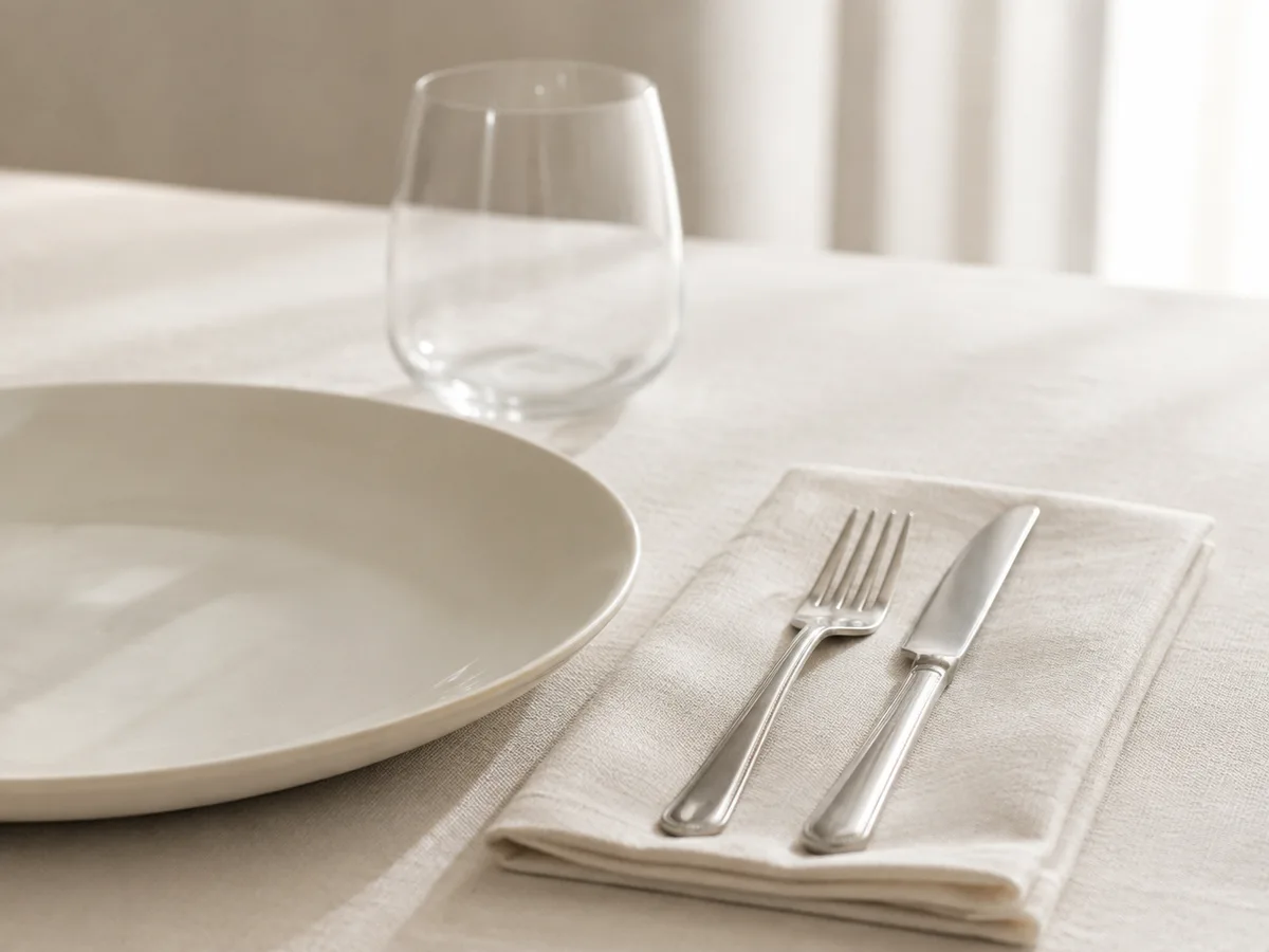 Illustrative Tischdekoration – kein Foto des aufgeführten Restaurants